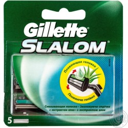 Gillette Slalom Plius skutimosi peiliukai 5 vnt