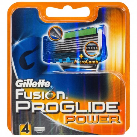 Gillette Fusion Proglide POWER skutimosi peiliukai 4 vnt
