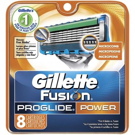 Gillette Fusion Proglide POWER skutimosi peiliukai 8 vnt