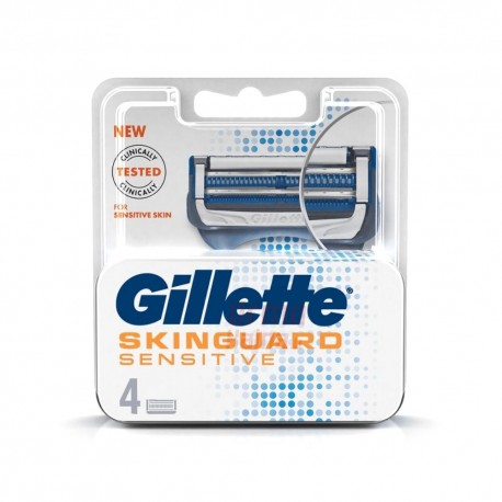 Gillette Fusion Skinguard Sensitive skutimosi peiliukai 4 vnt.